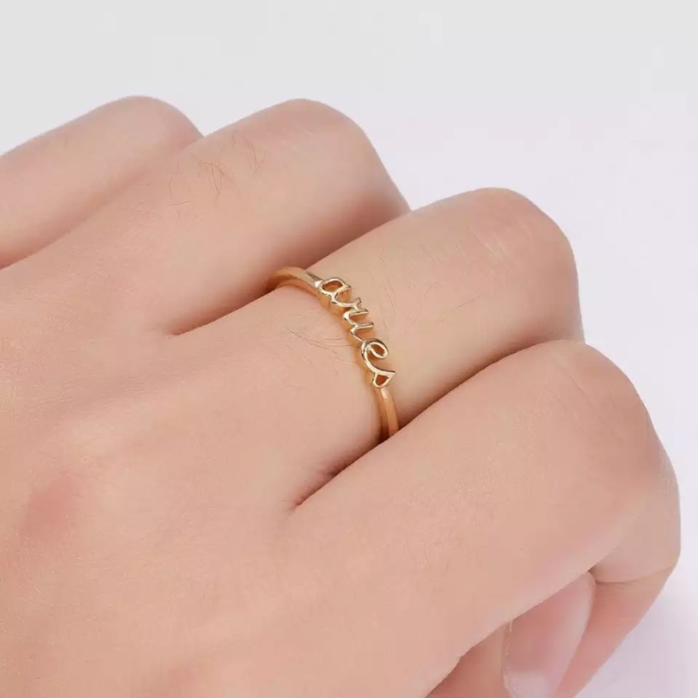 Virgo Boho Minimalist Zodiac Sign Cute Simple Ring - Picture 6 of 10